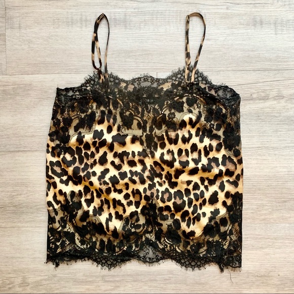 🔥Storia Leopard Print Lace Cami M - Picture 1 of 7
